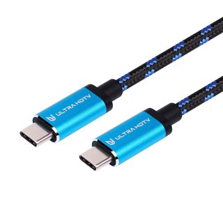 Ultra HDTV USB 3.1 (Typ-C GEN2) Ladekabel - Datenkabel by, E-Mark Chip und 100W (20V 5A) PD Ladeleistung, 10Gbps Datenbertragung, 4K bei 60Hz