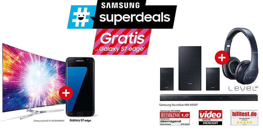 Superdeal: Wer jetzt einen Samsung SUHD-TV kauft, kann auch surfen und telefonieren