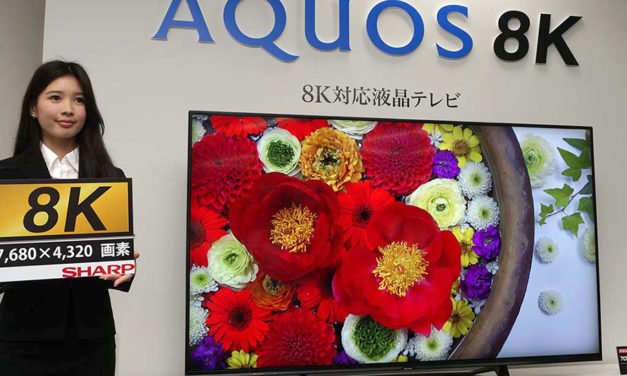 SHARP stellt 8K-TV und rahmenlose, aufrollbare Displays vor