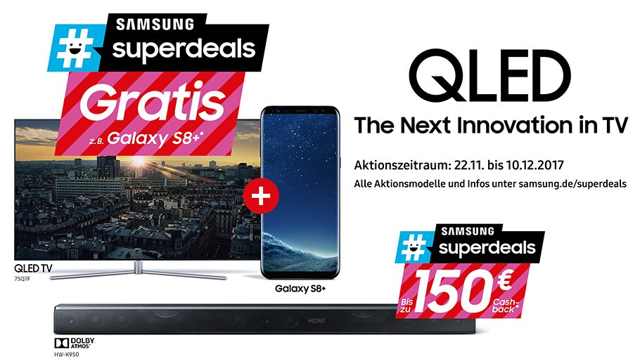 Samsung: Wer QLED-TV kauft, soll auf Galaxy-Smartphone nicht verzichten!