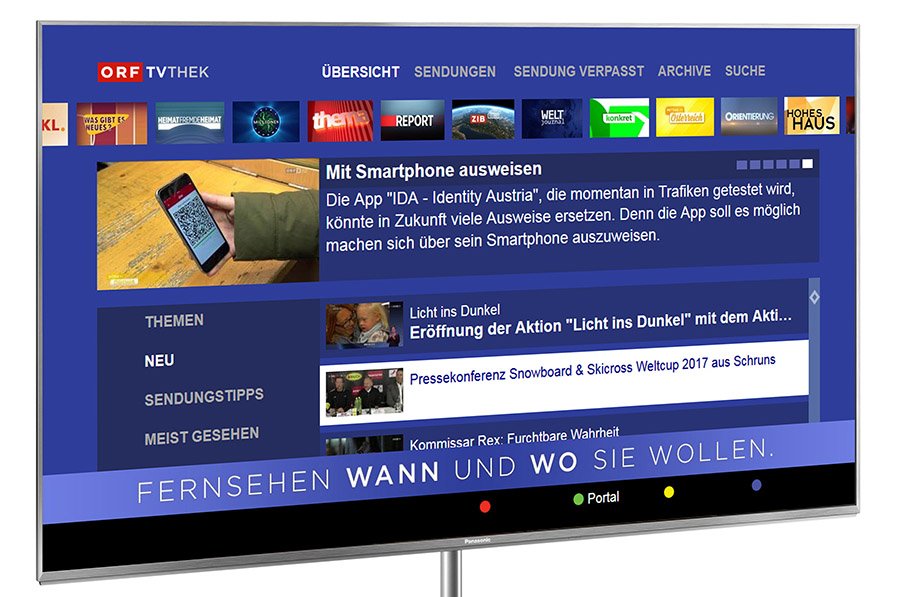 Panasonic stellt sich immer breiter auf: Jetzt eine App für ORF-TVthek