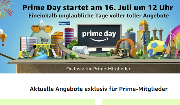 Amazon Prime Day startet am 16. Juli 2018