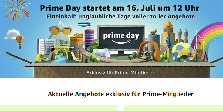 Amazon Prime Day startet am 16. Juli 2018