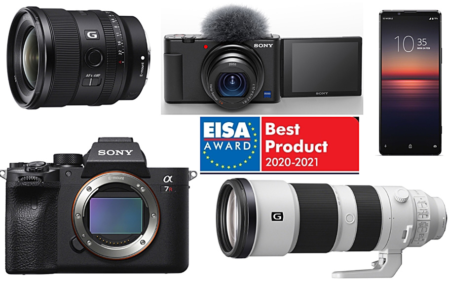 Fünf EISA-Awards für Kameras, Objektive und Handy von Sony