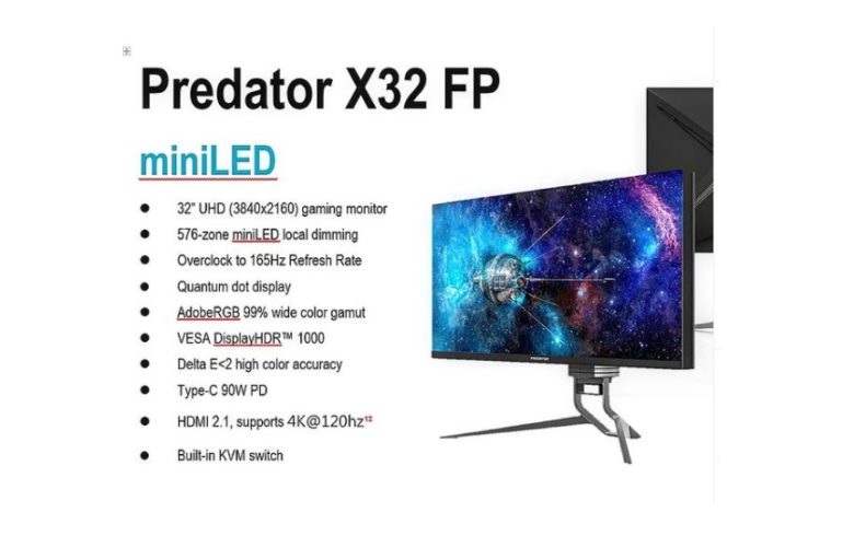 Acer stellt den neuen Gaming-Monitor Predator FP X32 vor