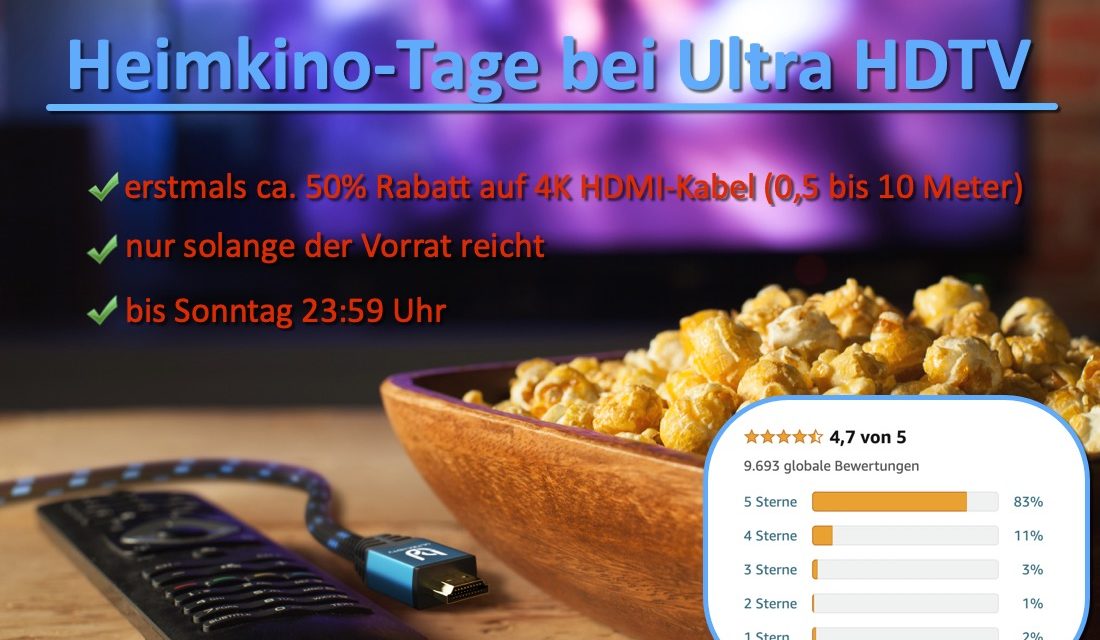 50% Heimkino-Tage bei Ultra HDTV