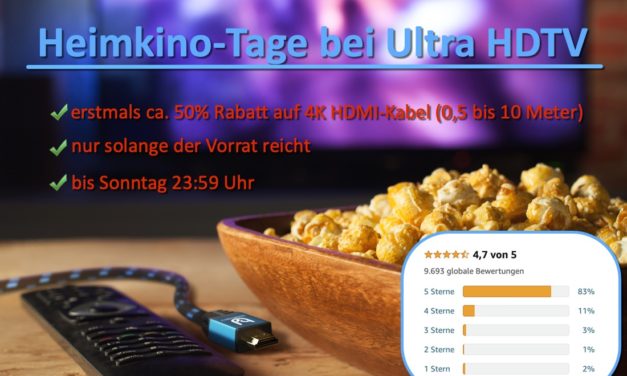 50% Heimkino-Tage bei Ultra HDTV