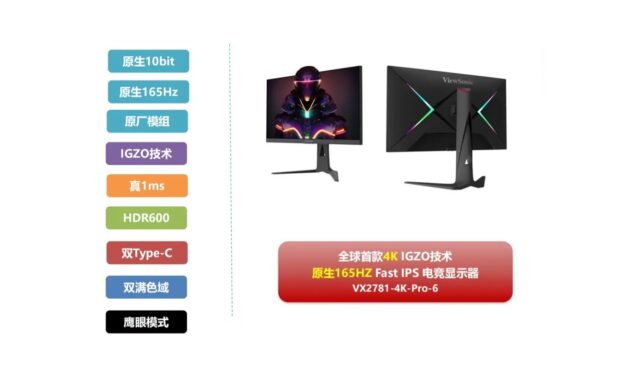ViewSonic VX2781-4K-Pro-6 Gaming-Monitor bietet moderne 4K IGZO-Technologie