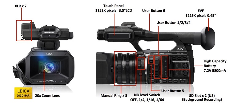 Panasonic HC-X1000: 4K-Kamera für Semi-Profis veröffentlicht
