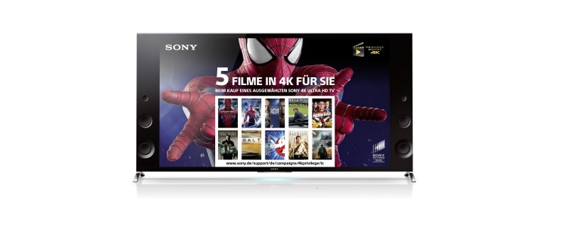 Sony 4K UHD TVs: Fünf 4K-Blockbuster beim Kauf der X9-Serie geschenkt